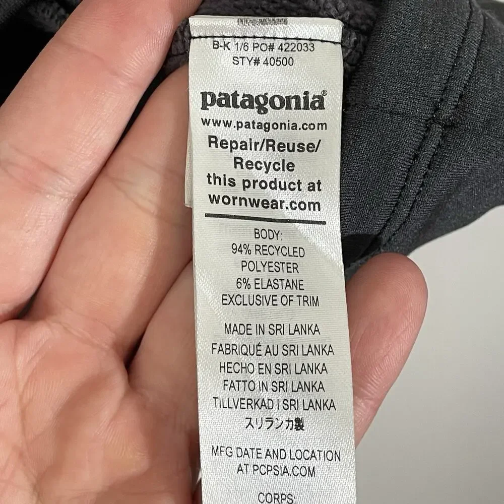 Patagonia R1 Daily 1/2 Zip Neck Jacket Men's Large Charcoal Gray Pullover 40500 - Picture 7 of 8